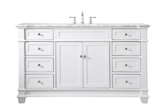 VF50060WH 60" Single Bathroom Vanity Set in White