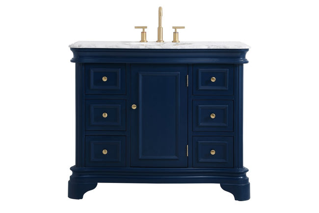 VF52042BL 42" Single Bathroom Vanity Set in Blue