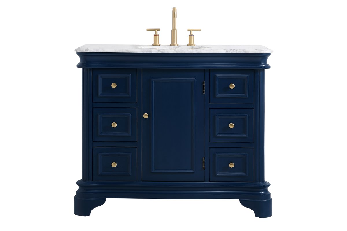 VF52042BL 42" Single Bathroom Vanity Set in Blue