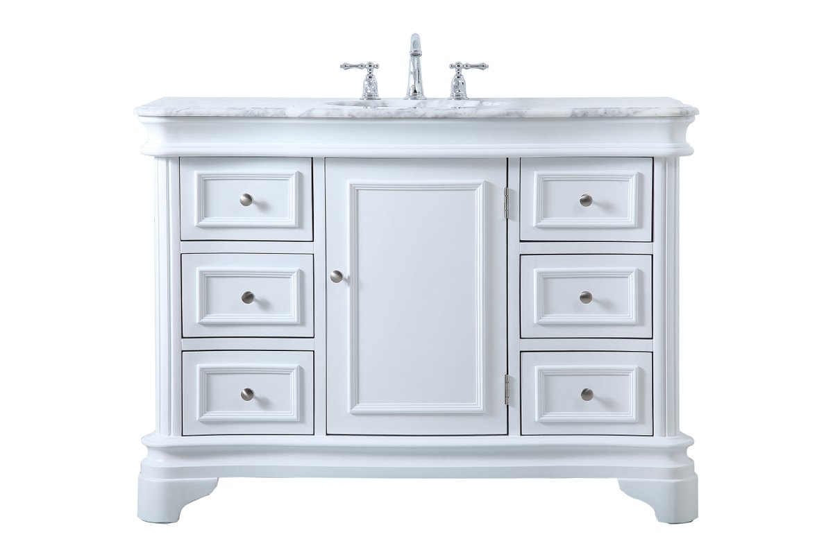 VF52048WH 48" Single Bathroom Vanity Set in White