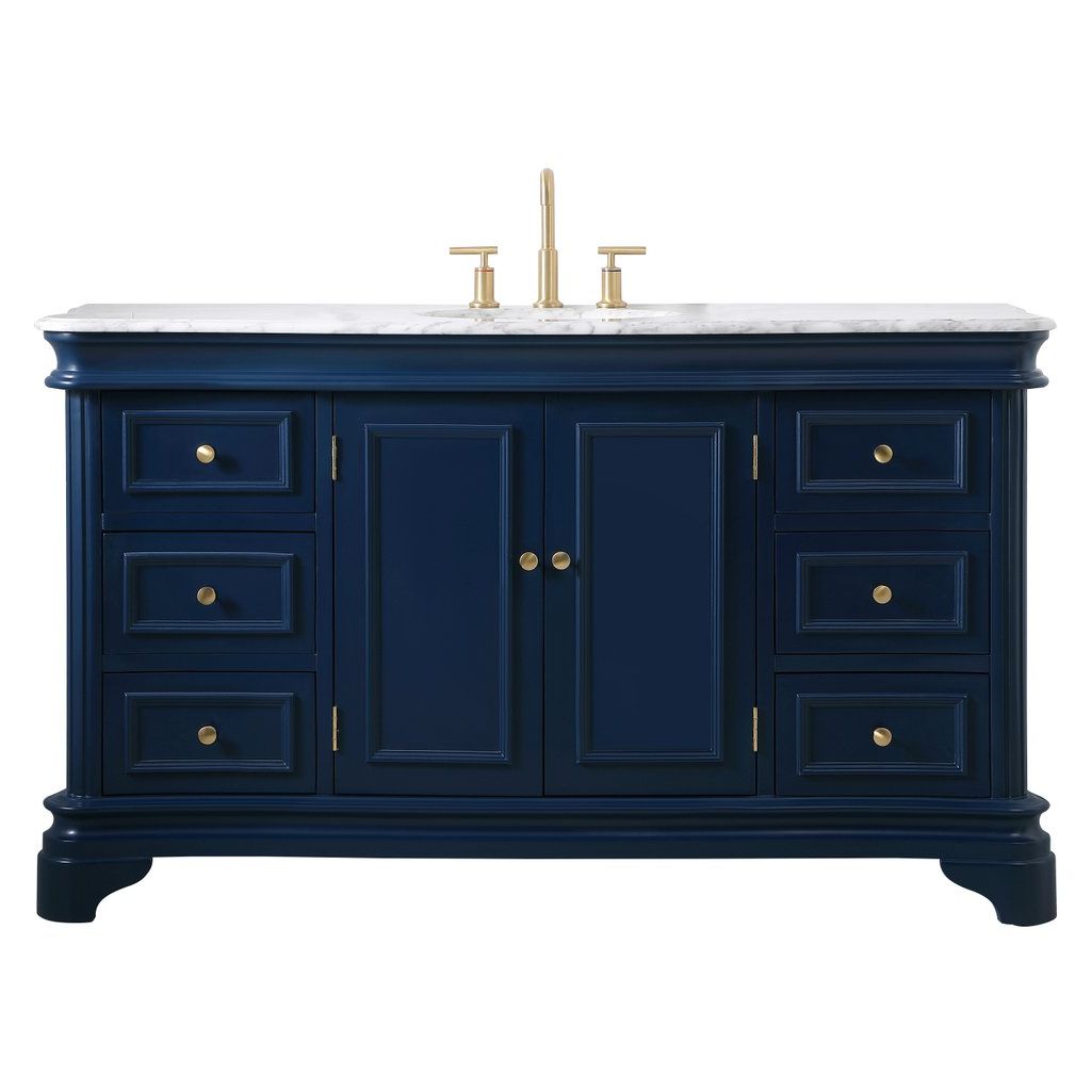 VF52060BL 60" Single Bathroom Vanity Set in Blue