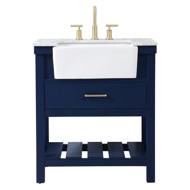VF60130BL 30" Single Bathroom Vanity in Blue