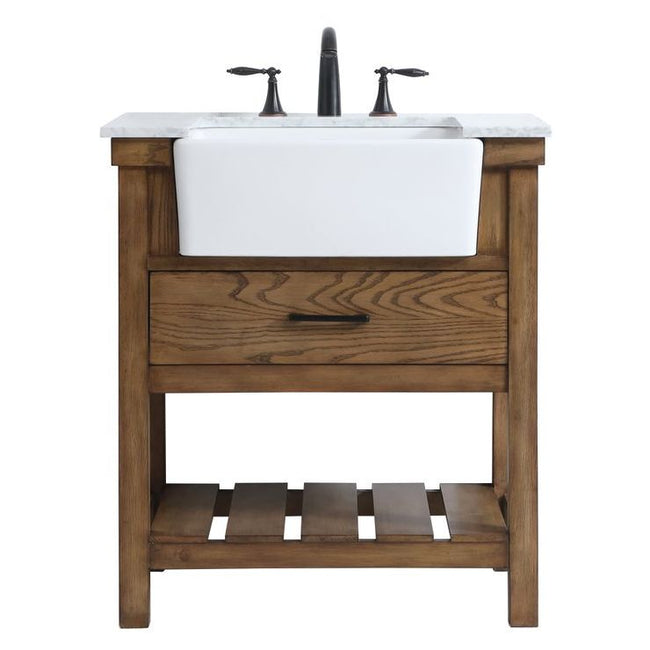VF60130DW 30" Single Bathroom Vanity in Driftwood