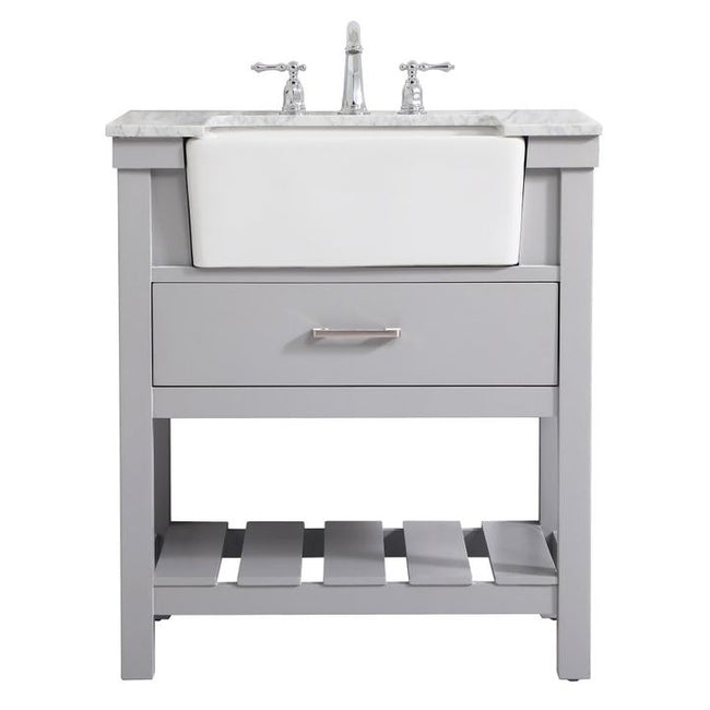 VF60130GR 30" Single Bathroom Vanity in Grey