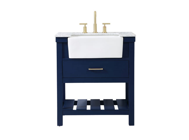 VF60130BL 30" Single Bathroom Vanity in Blue