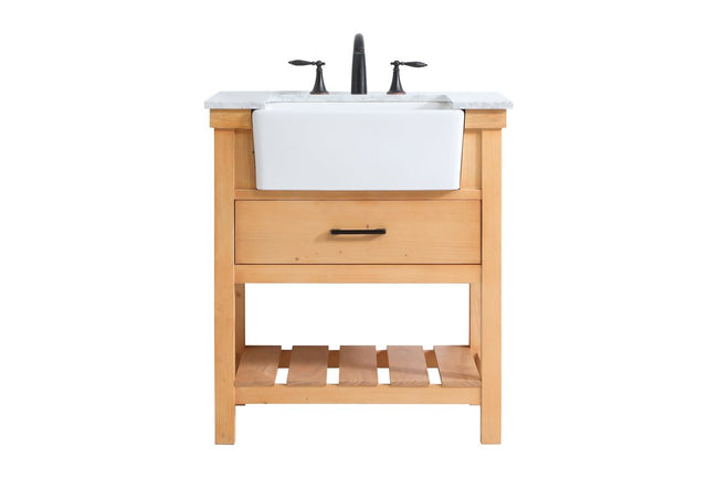 VF60130NW 30" Single Bathroom Vanity in Natural Wood