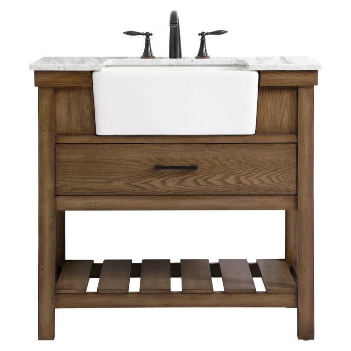 VF60136DW 36" Single Bathroom Vanity in Driftwood