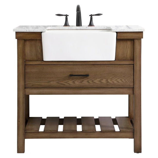 VF60136DW 36" Single Bathroom Vanity in Driftwood
