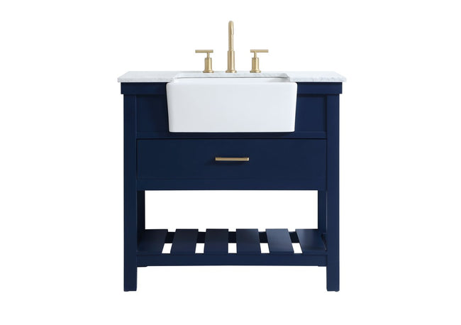 VF60136BL 36" Single Bathroom Vanity in Blue