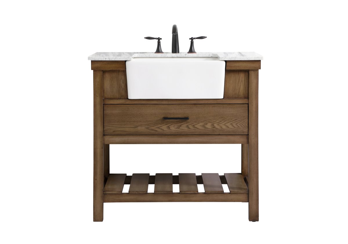 VF60136DW 36" Single Bathroom Vanity in Driftwood