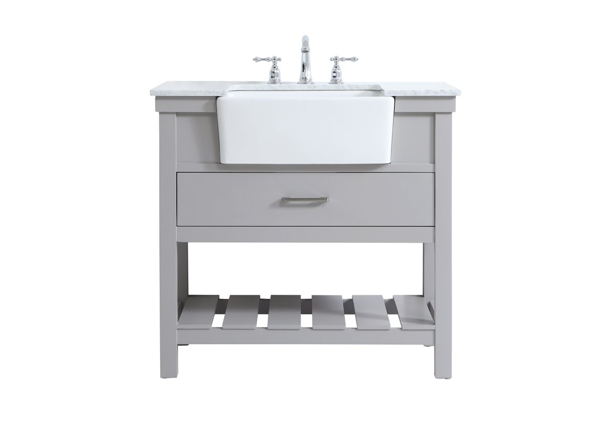 VF60136GR 36" Single Bathroom Vanity in Grey
