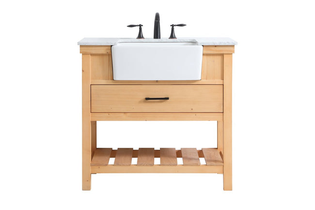 VF60136NW 36" Single Bathroom Vanity in Natural Wood
