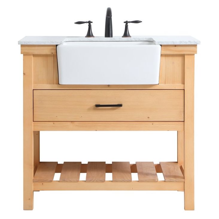 VF60136NW 36" Single Bathroom Vanity in Natural Wood