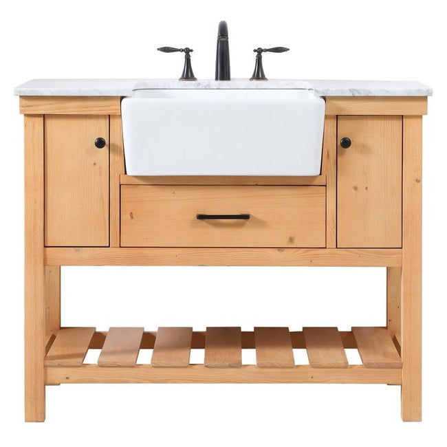 VF60142NW 42" Single Bathroom Vanity in Natural Wood
