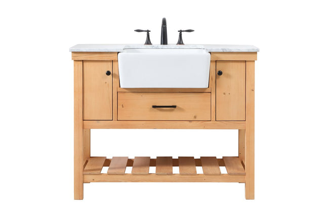 VF60142NW 42" Single Bathroom Vanity in Natural Wood