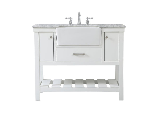 VF60142WH 42" Single Bathroom Vanity in White