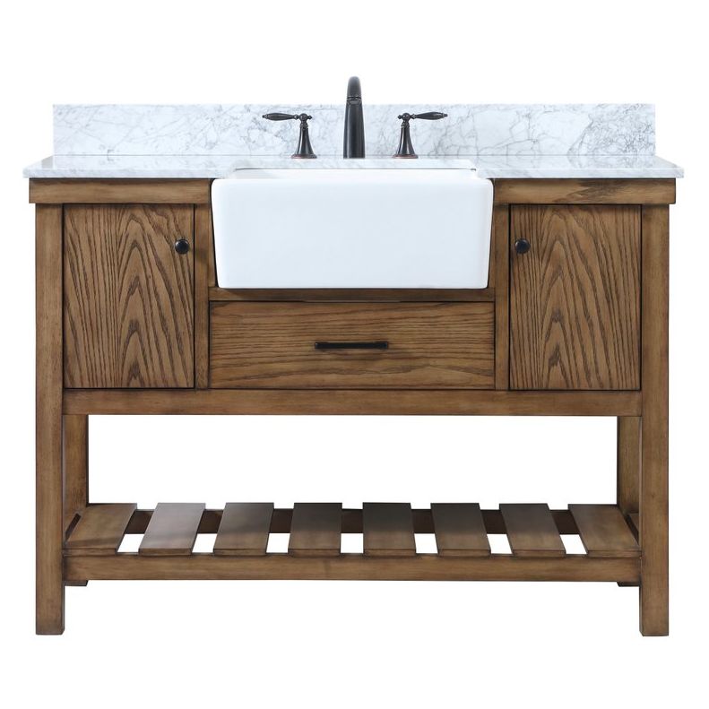 VF60148DW-BS 48" Single Bathroom Vanity in Driftwood With Backsplash