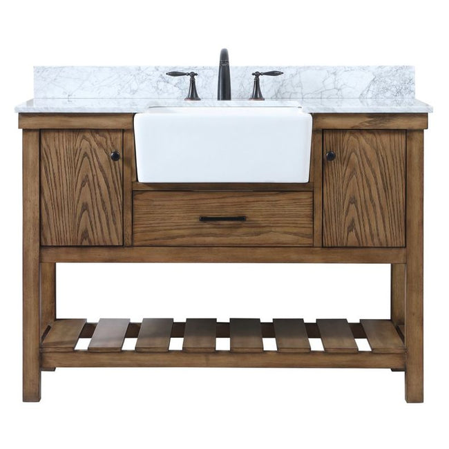 VF60148DW-BS 48" Single Bathroom Vanity in Driftwood With Backsplash
