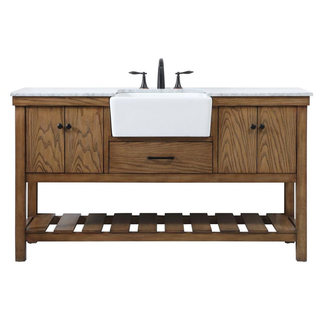 VF60160DW 60" Single Bathroom Vanity in Driftwood