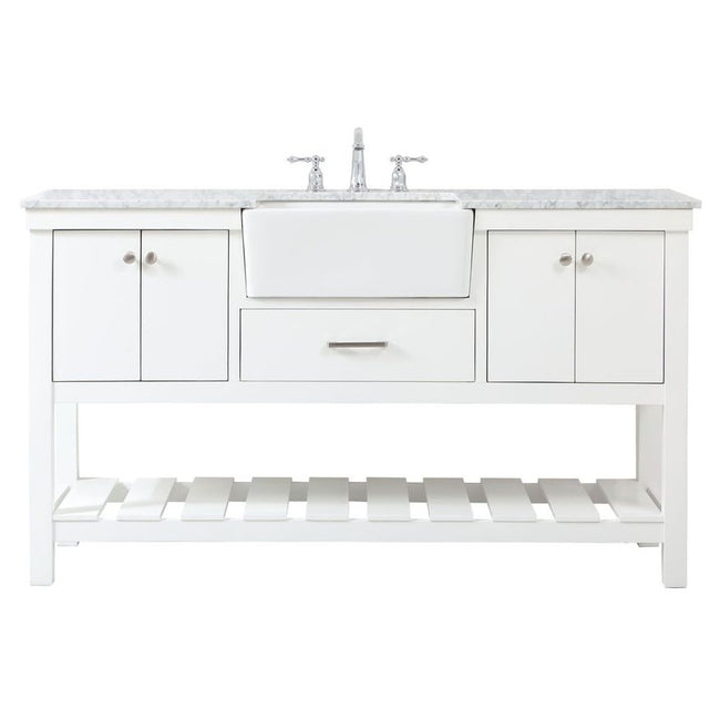 VF60160WH 60" Single Bathroom Vanity in White