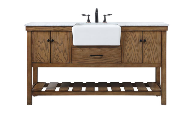 VF60160DW 60" Single Bathroom Vanity in Driftwood