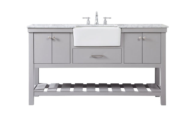 VF60160GR 60" Single Bathroom Vanity in Grey