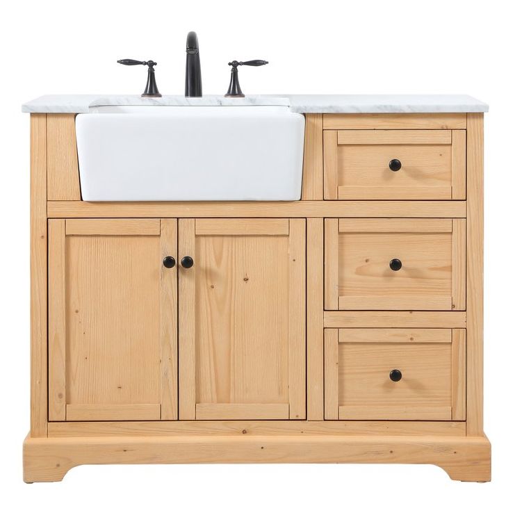 VF60242NW 42" Single Bathroom Vanity in Natural Wood