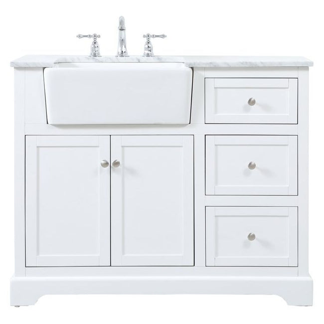 VF60242WH 42" Single Bathroom Vanity in White