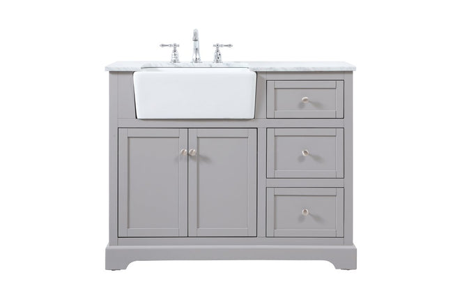 VF60242GR 42" Single Bathroom Vanity in Grey