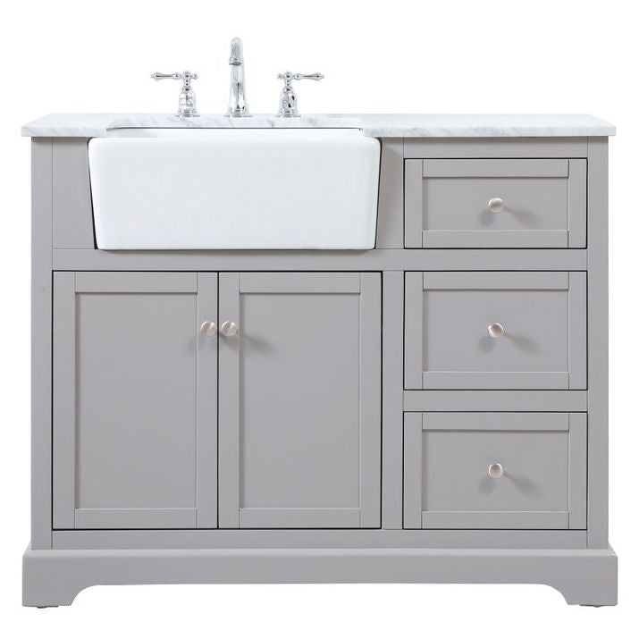 VF60242GR 42" Single Bathroom Vanity in Grey