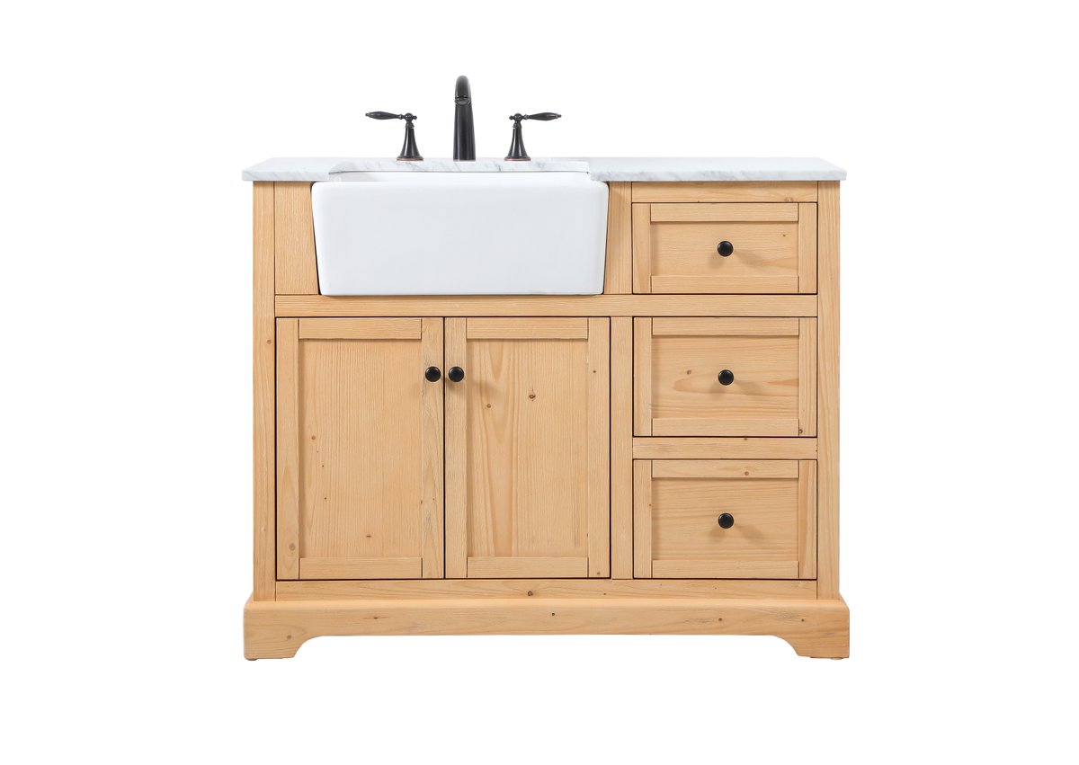 VF60242NW 42" Single Bathroom Vanity in Natural Wood