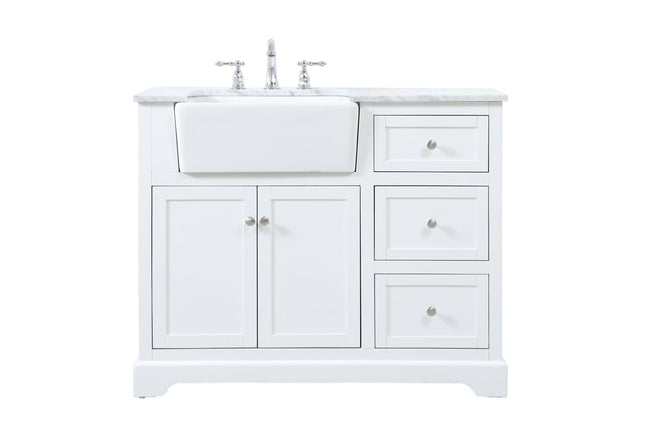 VF60242WH 42" Single Bathroom Vanity in White