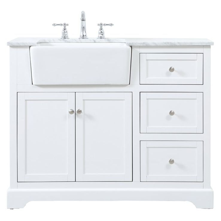 VF60242WH 42" Single Bathroom Vanity in White