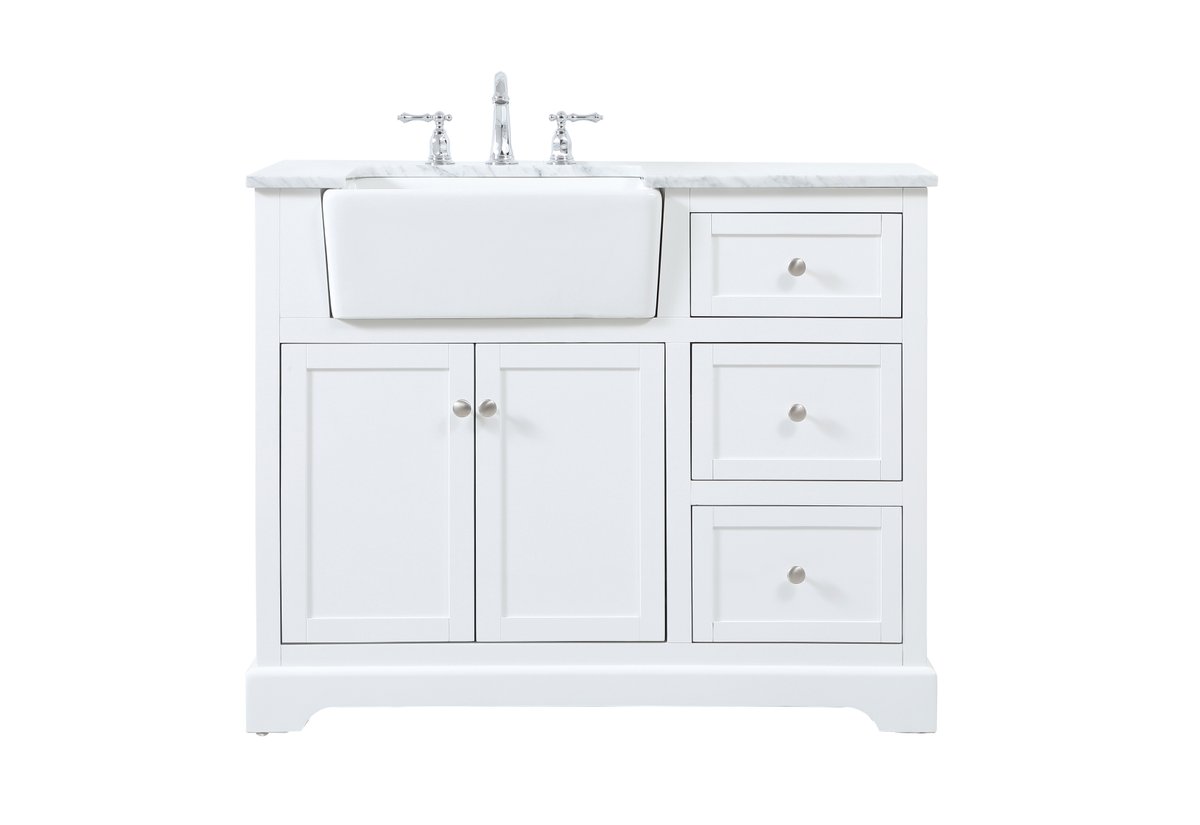 VF60242WH 42" Single Bathroom Vanity in White