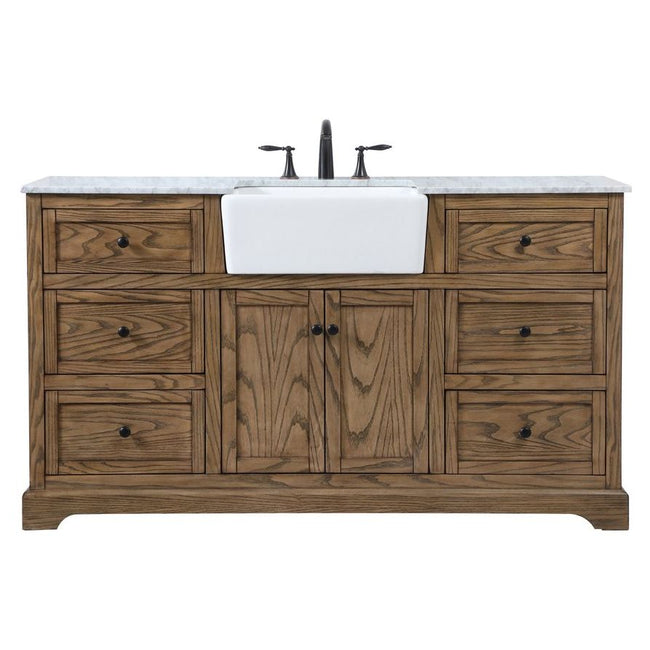 VF60260DW 60" Single Bathroom Vanity in Driftwood