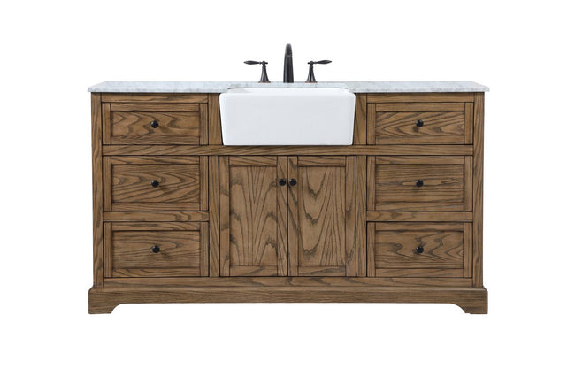 VF60260DW 60" Single Bathroom Vanity in Driftwood
