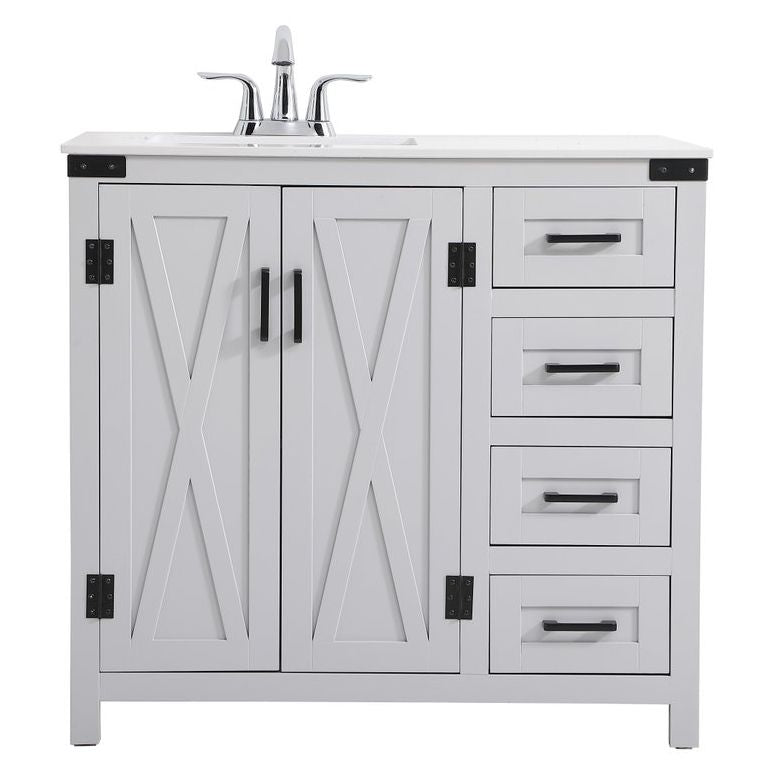 VF90236GR 36" Bathroom Vanity in Grey