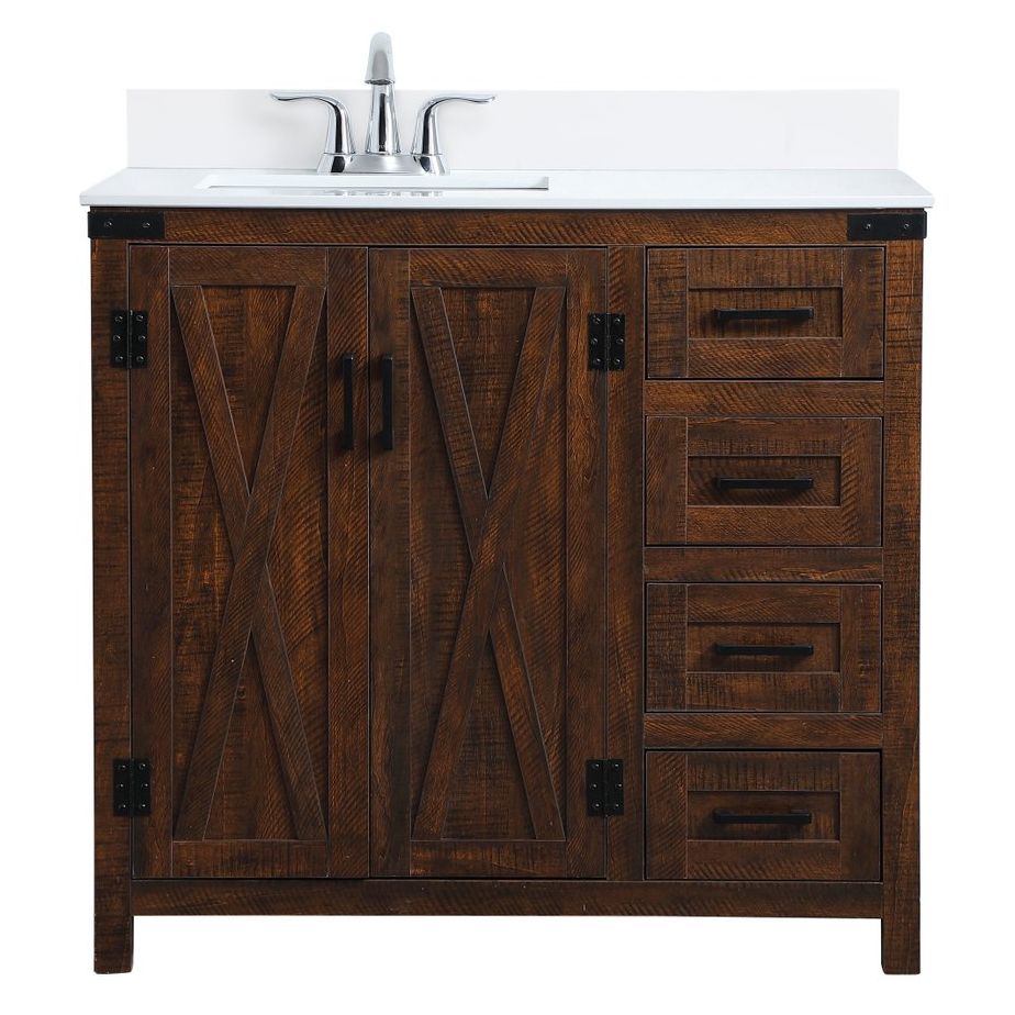 VF90236EX-BS 36" Single Bathroom Vanity in Espresso With Backsplash