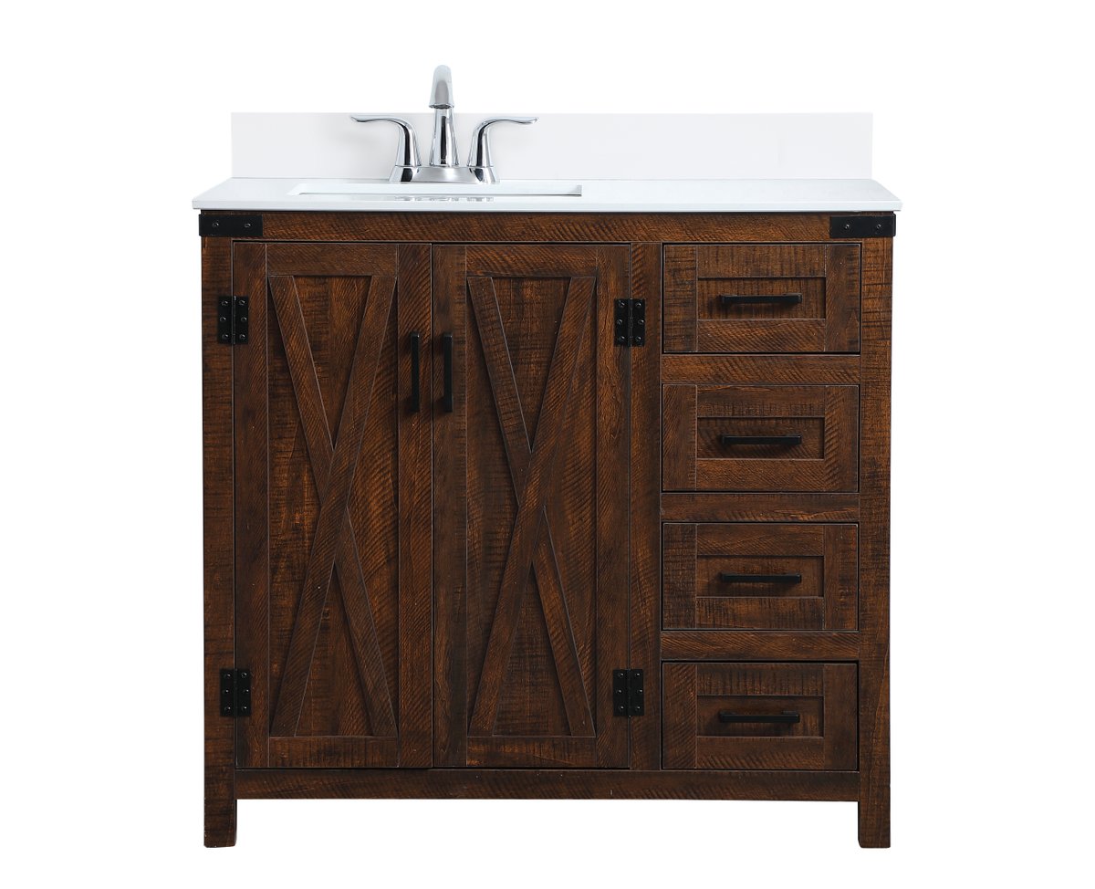VF90236EX-BS 36" Single Bathroom Vanity in Espresso With Backsplash