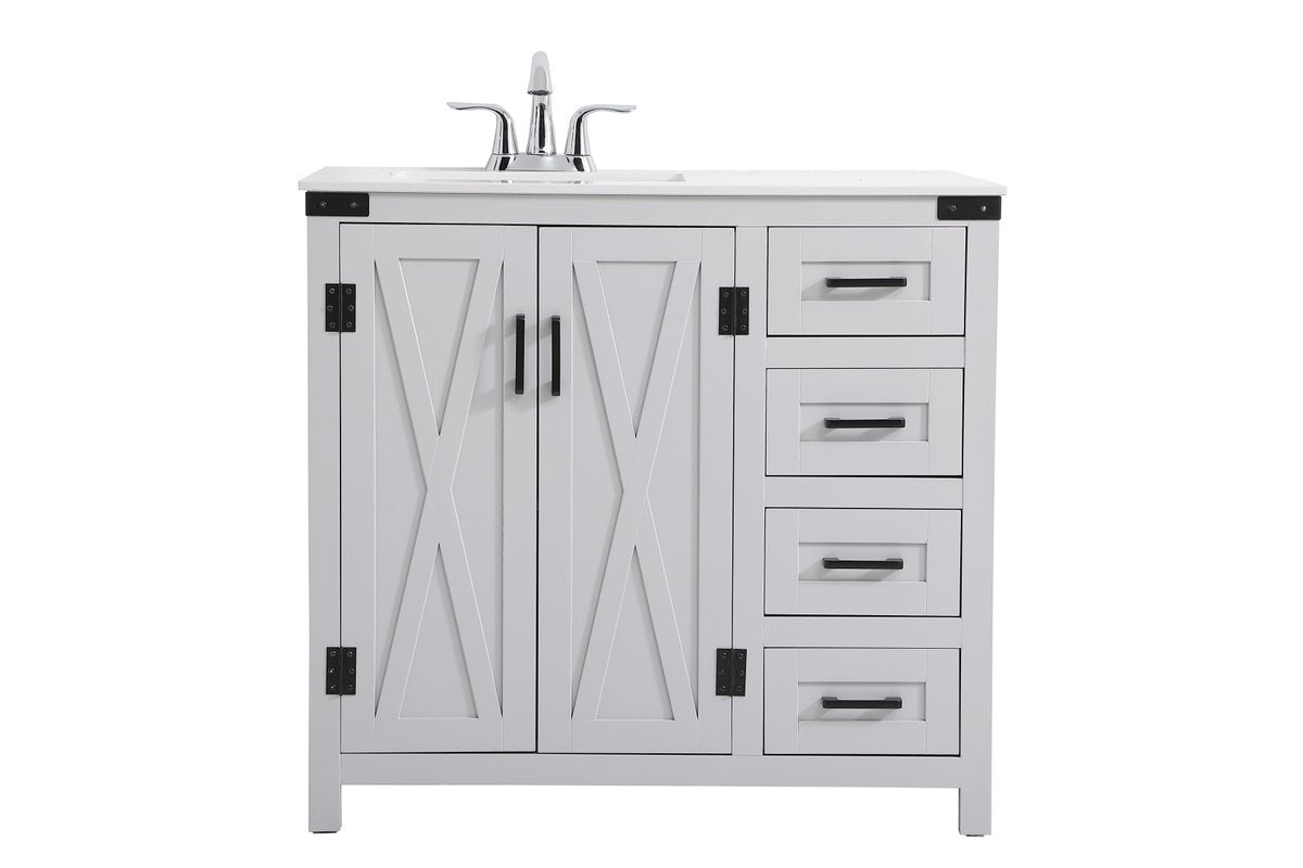 VF90236GR 36" Bathroom Vanity in Grey