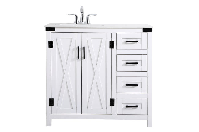 VF90236WH 36" Bathroom Vanity in White