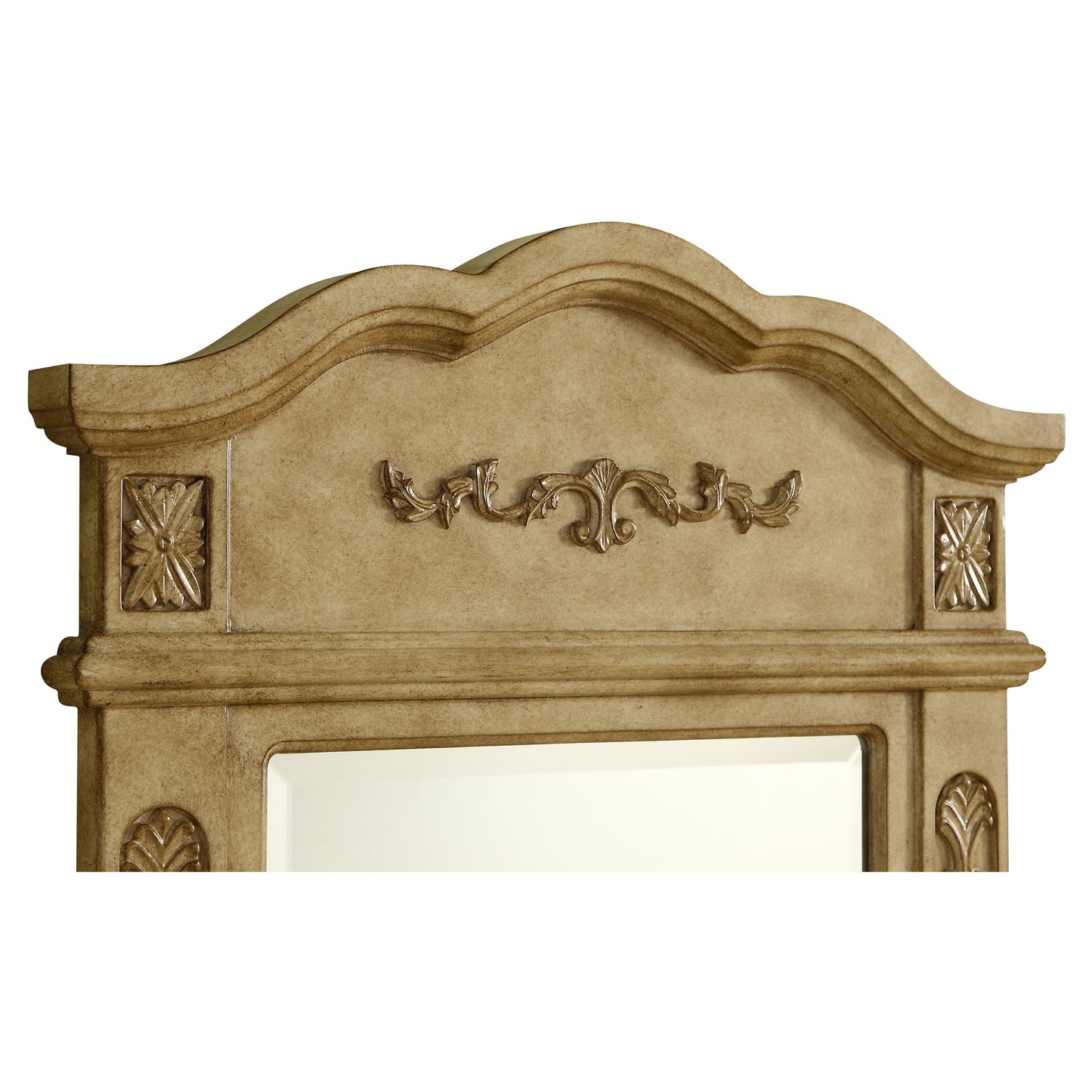 VM-1001 Danville 24" x 36" Wood Framed Decorative Mirror in Antique Beige