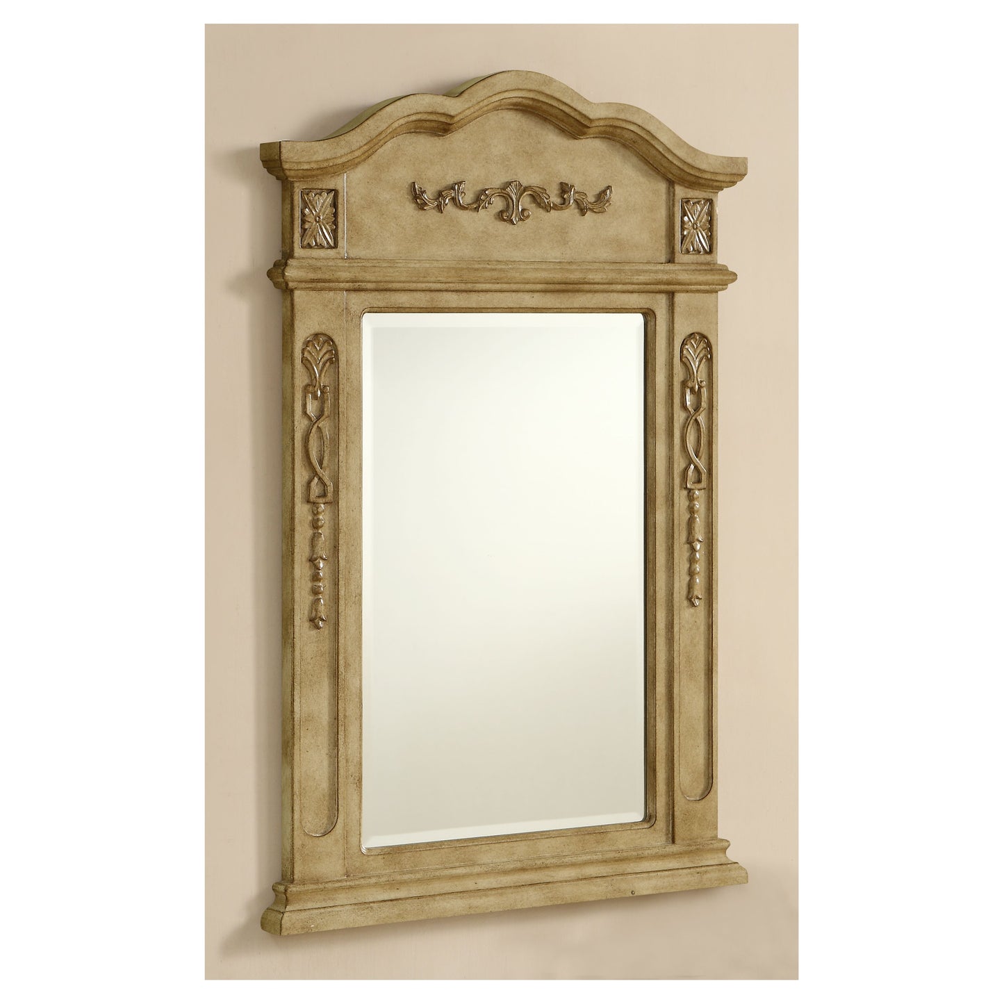 VM-1001 Danville 24" x 36" Wood Framed Decorative Mirror in Antique Beige