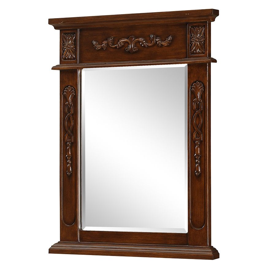 VM-1009 Danville 22" x 28" Wood Framed Decorative Mirror in Brown