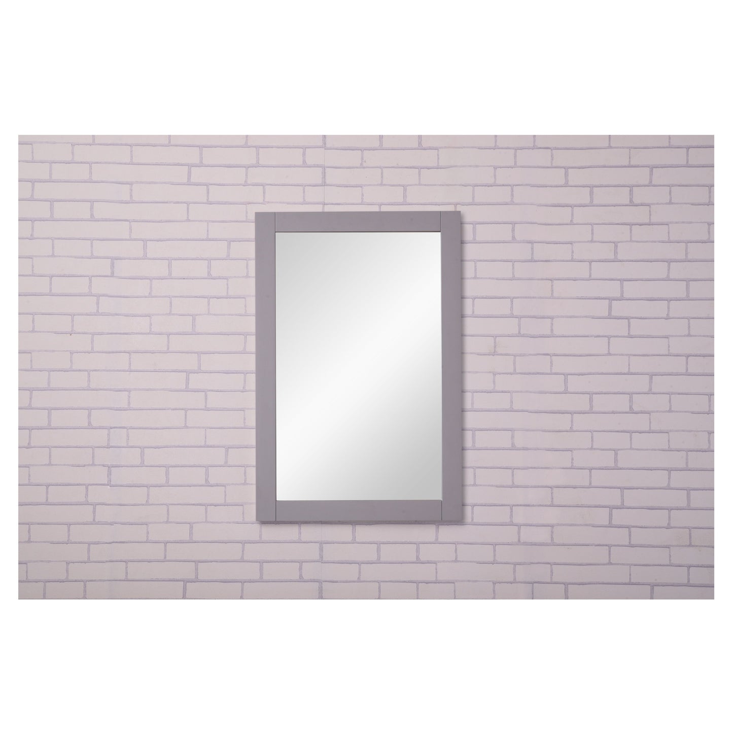VM-2002 Aqua 22" x 32" Framed Rectangular Mirror in Medium Grey
