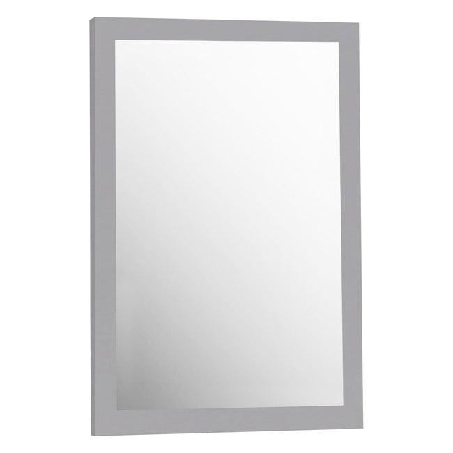 VM-2002 Aqua 22" x 32" Framed Rectangular Mirror in Medium Grey