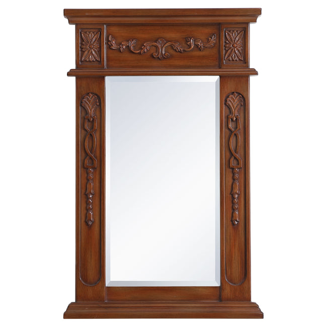 VM11828TK Danville 18" x 28" Wood Framed Decorative Mirror in Teak