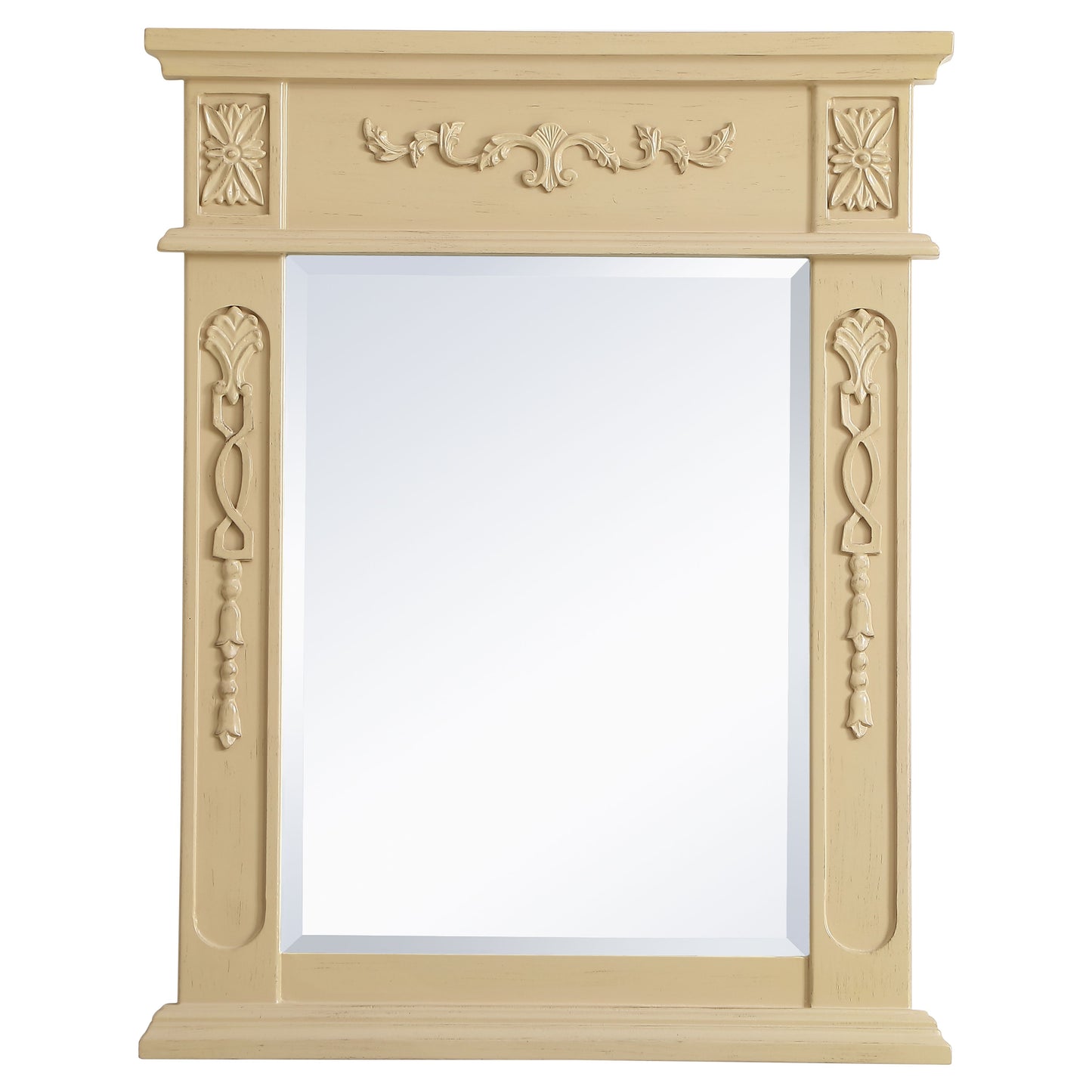 VM12228LT Danville 22" x 28" Wood Framed Decorative Mirror in Light Antique Beige