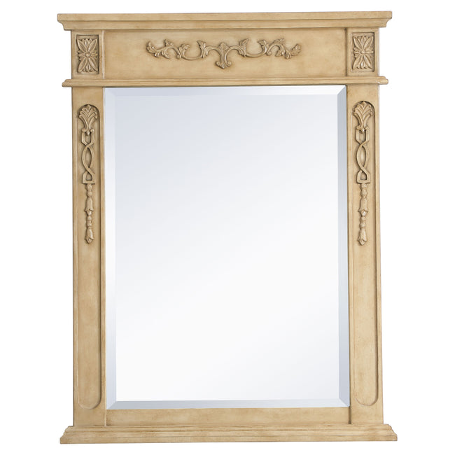 VM12836AB Danville 28" x 36" Wood Framed Decorative Mirror in Antique Beige