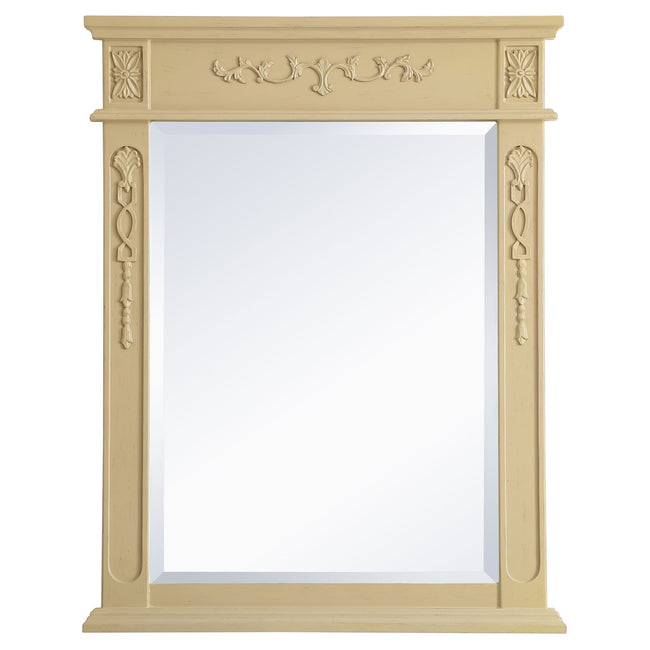 VM12836LT Danville 28" x 36" Wood Framed Decorative Mirror in Light Antique Beige